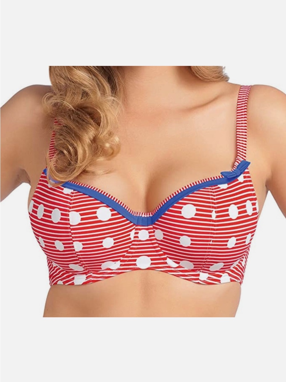 🇺🇸❤️ Freya Hello Sailor Bikini Top 32FF 🦋 EUC - Picture 1 of 5